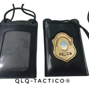 Porta Placa Credencial Colgante + Placa Decorativa Níquel - QLQ Táctico